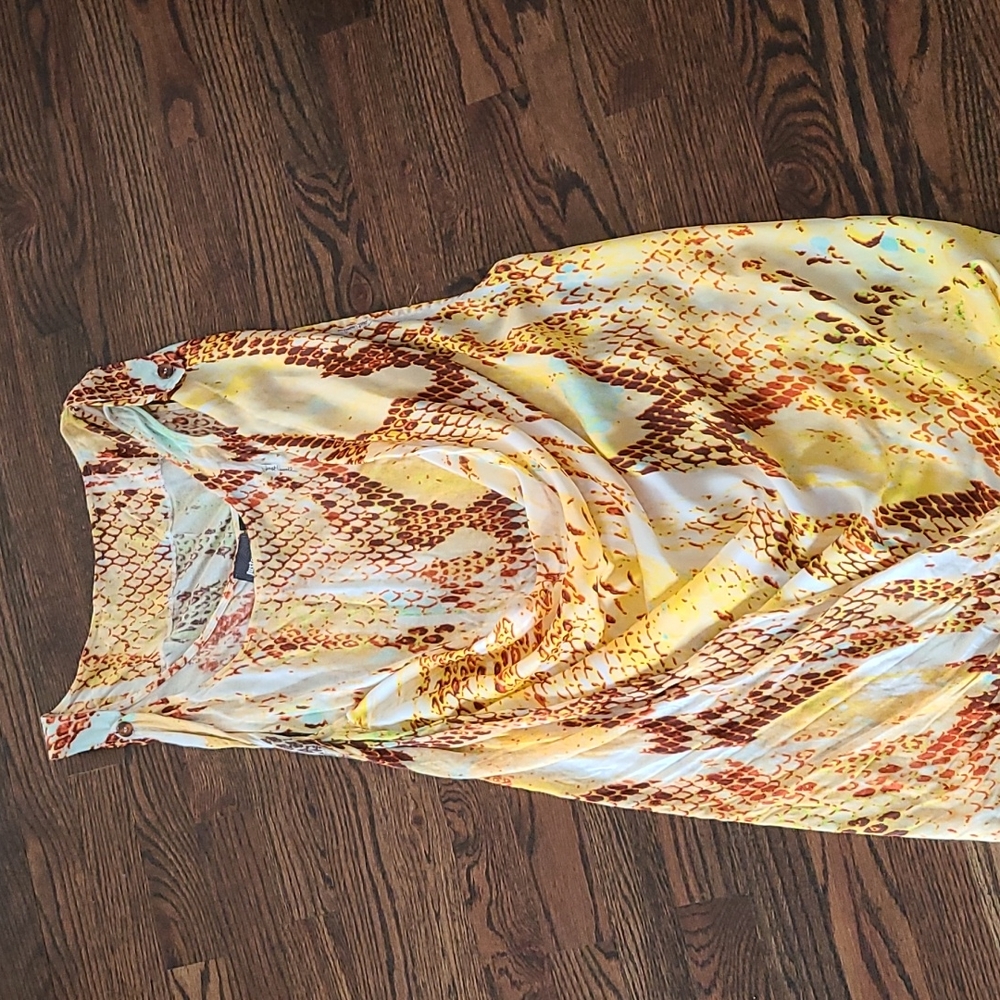 Just Cavalli asymmetrical top blouse dress beach cover up size S